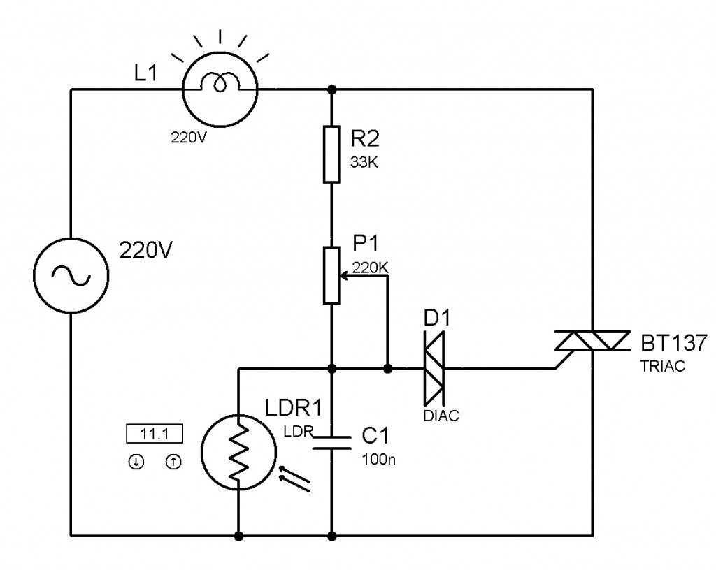 IŞIK (LDR) KONTROLLÜ DİMMER DEVRESİ