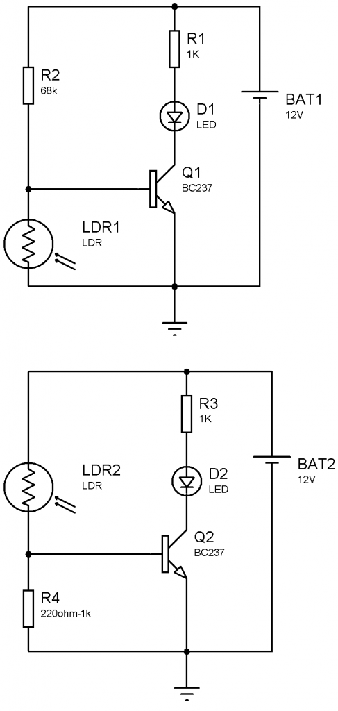 ldr transistör anahtarlama