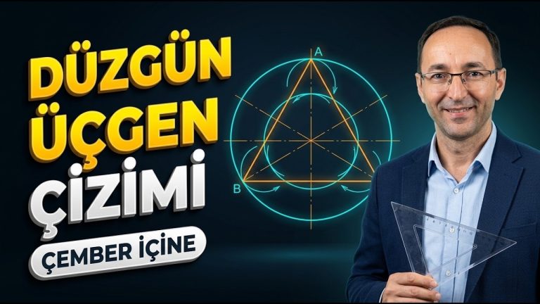 Çember İçine Düzgün Üçgen Çizme