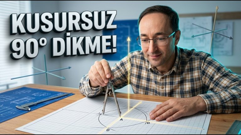 Pergel Yardımıyla Doğru Üzerindeki Bir Noktadan Dikme Çıkma