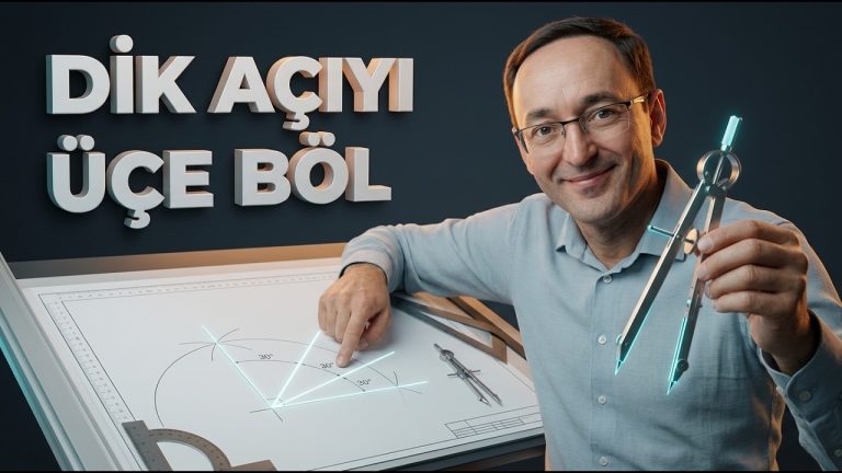 Bir Dik Açıyı Pergel Yardımıyla Üç Eşit Parçaya Bölme