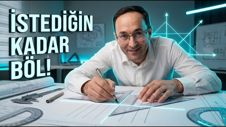 Doğru Parçasını İstenen Sayıda Eşit Parçaya Bölme (Thales Yöntemi)