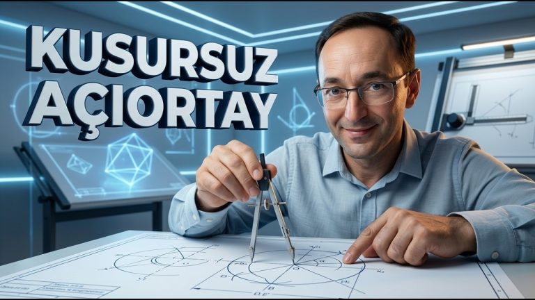 Pergel Yardımıyla Herhangi Bir Açıyı İkiye Bölme (Açıortay)